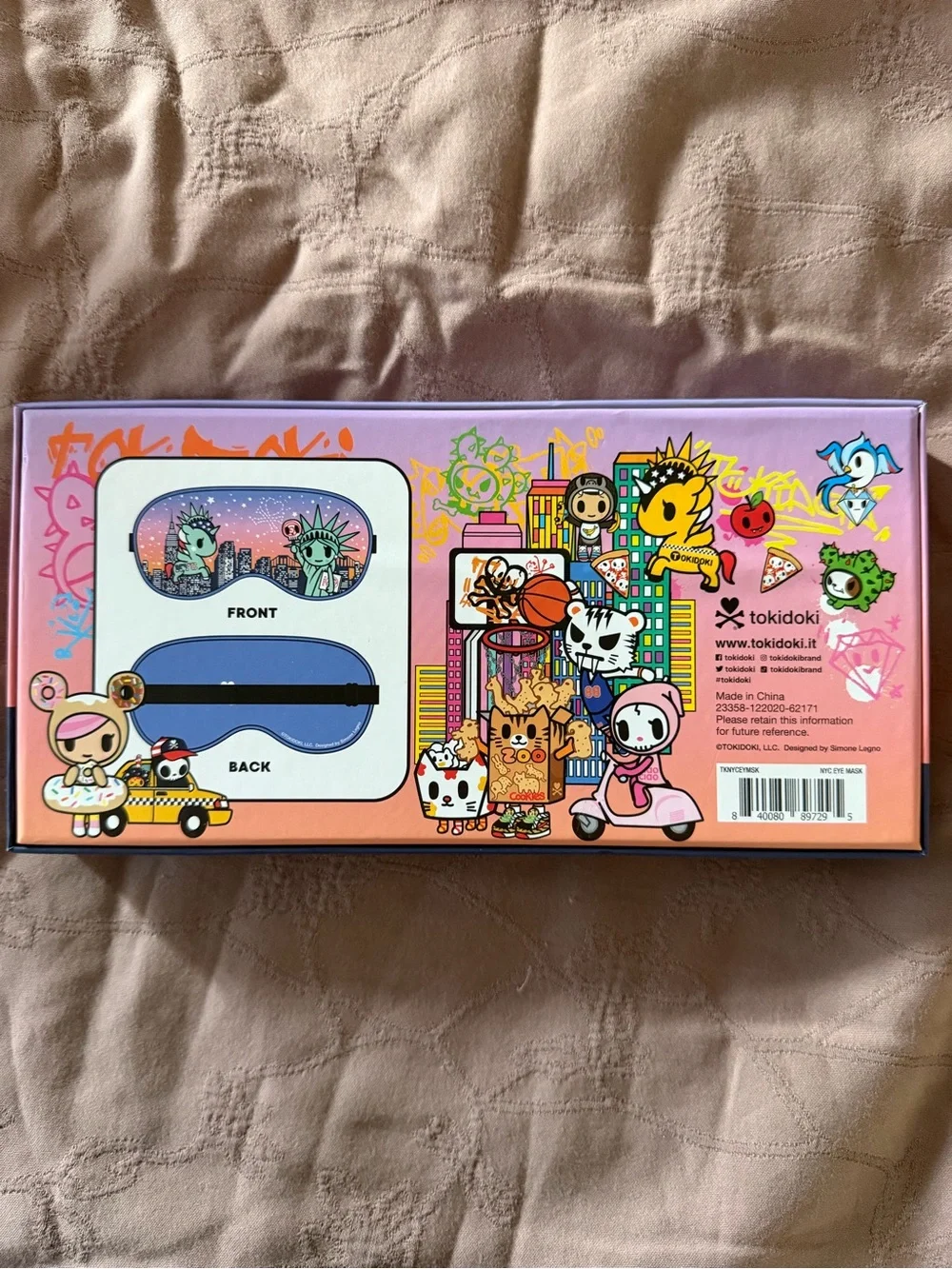 tokidoki Pink to Purple Gradient NYC Eye Mask - Picture 4 of 4